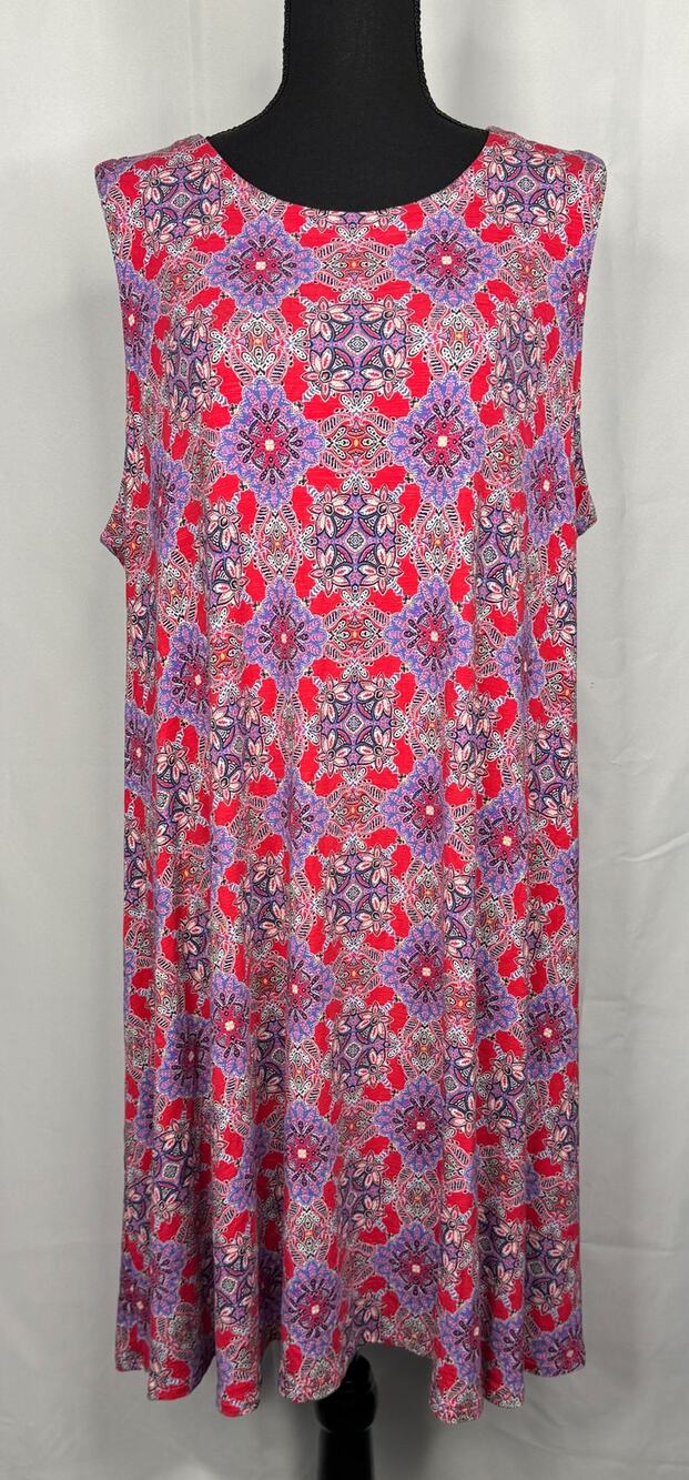 Womens J.Jill Tank Midi Dress Sz XL Organic Relaxed Flowy Summer Beach Vacation